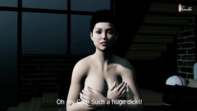 Sieh zu, wie Sarla, die kurvige 3D-MILF, die Titten ihrer Freundin dominiert und fickt – sexy Outfit und Dessous