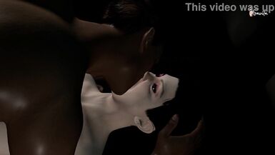 Watch Sarla, the curvy 3D MILF, dominate and fuck her friend's big boobs in sexy outfit and lingerie