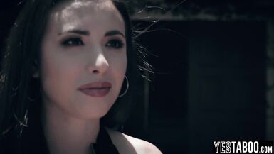 Stepbro finally nails his petite stepsister Casey Calvert in POV rough sex - 1 image