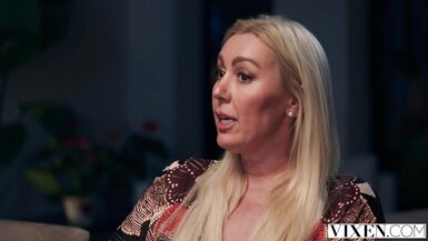 Melanie Marie & Vixi Rafi share a hard cock in hot threesome action