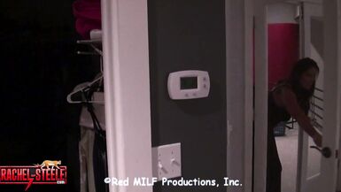 Stepmom Rachel Steele fucks stepson's big dick while Stepmom's panties are still on! - 1 image
