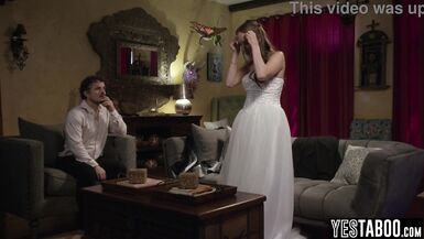 Stepbro rams petite bride MILF stepsis hard on wedding night with his massive rod - 3 image