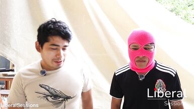 Stepmom Cherry Boobs & Fer Hedge give their stepson's friend a blowjob of his own volition - 2 image