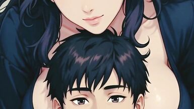 Step Mom with huge tits gets down & dirty with step son's big cock - anime uncensored creampie