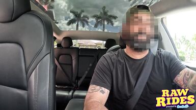Lilibet Saunders and Tiamaria share a car and finger their wet pussies in public - 1 image