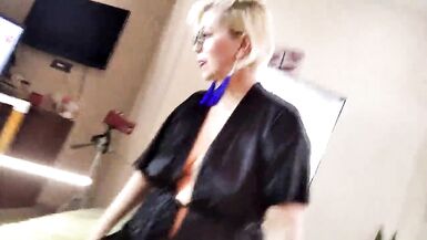 AimeeParadise & Peter Stone deepthroat a big dick like dirty sluts