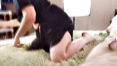 AimeeParadise & Peter Stone deepthroat a big dick like dirty sluts