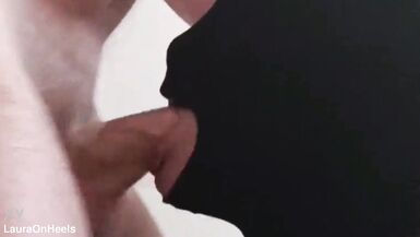 Watch Laura On Heels & The Throater get their mouths and throats stuffed with hard cocks and messy creampies