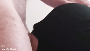 Watch Laura On Heels & The Throater get their mouths and throats stuffed with hard cocks and messy creampies