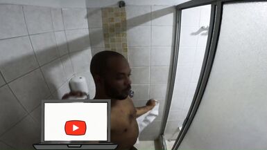 Tattooed Latina slut Tatiana takes first shower and fucks her way to orgasm - Jhodez1