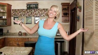 Brianna Beach, the blonde cougar, can't resist her stepmom's huge fake tits - 11 image
