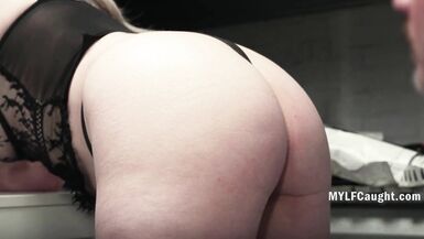 Sydney Paige hesitates before taking Jason's cock in the office