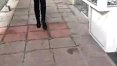 Check out this tight MILF as she walks around in pants!