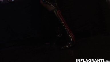 German MILF with massive tits dominates POV whipping and spanking