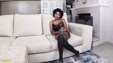 Fatima Azewa's tight ebony pussy drilled hard by big-dicked interviewee, Stevens Hard - 6 image