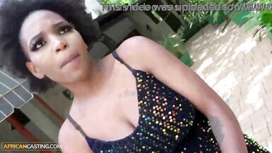 Fatima Azewa's tight ebony pussy drilled hard by big-dicked interviewee, Stevens Hard - 9 image