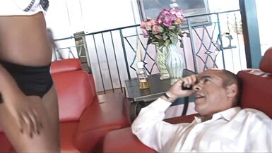 Guy DiSilva goes wild with Vixen Fyre's tight black pussy