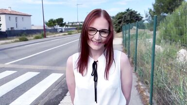 Redhead MILF Lavyana in lingerie shows off her beauty in the north
