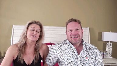 Sabrina Swinger & Angel Minx take hard pounding from a big hard cock while their husbands watch in lustful delight - 2 image