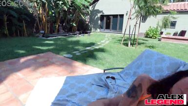 Shay Sights' big tits and ass bounce while she gets her pussy stuffed with hot jizz!