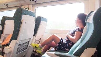 Watch ExpressiaGirl & ExpressiaBoy get naughty on a public train - 3 image