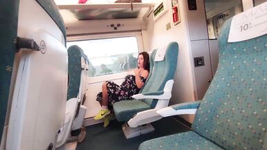 Watch ExpressiaGirl & ExpressiaBoy get naughty on a public train - 4 image