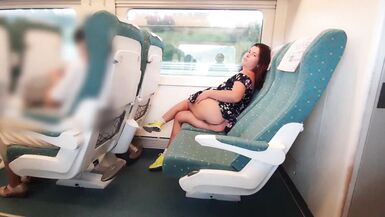 Watch ExpressiaGirl & ExpressiaBoy get naughty on a public train - 5 image