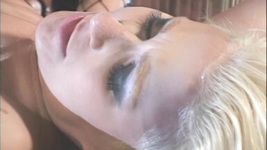 Hannah Harper & Lee Stone get their tight holes drilled by a shaved MILF in lingerie