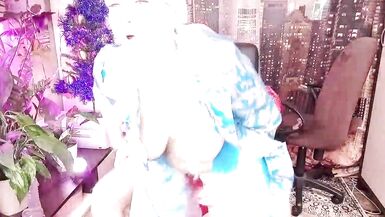 AimeeParadise and Peter Stone get wet and wild with a Christmas cosplay party