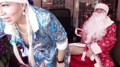 AimeeParadise and Peter Stone get wet and wild with a Christmas cosplay party