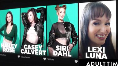 Little Puck oiled up for a wild ride: Big tits milf, big ass latina, and rough double penetration with Nathan Bronson