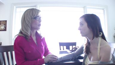 Ally Evans & Nina Hartley team up to learn how to lick pussy in hot lingerie action