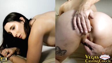 Kayla Moore's first time with a big dildo & rough anal - POV Doggy Fucked - Deep Throated - Oily Massage