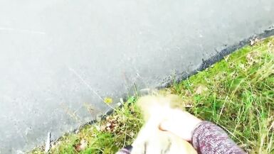 Fit XXX Sandy gets a rough outdoor fuck in German housewife POV