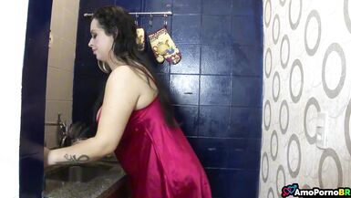 Sensacao Na Pele and Angel Lima's step-aunt leaves her lingerie & takes a big black cock