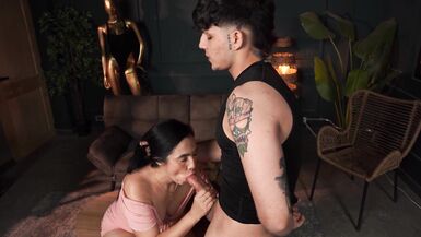 Big Jackson & Sarah Black's hot roleplay leads to a hot and heavy cock-measuring session