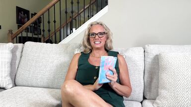 Watch Nina Nite, the busty MILF, as she teaches you how to jerk off in this naughty exhibitionism session - 15 image