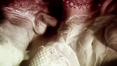 Savannah Gold's juicy butt drenched in sticky pudding & Jay Scarlet's massive rod