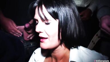 Paige Palin's Perfect Tits & Mouth Get Messy While Pleasing Doggers With Her Mouth & Big Tits