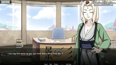 Naruto: Kunoichi Trainer: Loira gostosa Tsunade faz garganta profunda, gozada dentro e ação anal no hentai de Naruto - 11 image