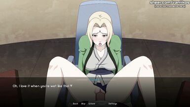 Naruto: Kunoichi Trainer: Loira gostosa Tsunade faz garganta profunda, gozada dentro e ação anal no hentai de Naruto - 7 image