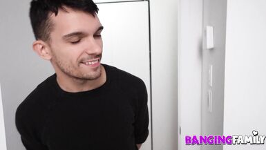 Stepson mercilessly pounds busty stepmom's pussy in POV family sex tape - 1 image