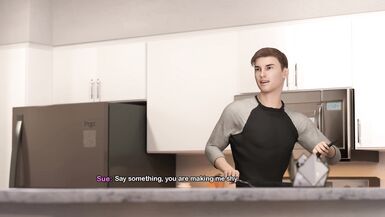 Yuri finally gets her tenant's kiss in Bimbo Dream #37 - The Big Tits Anime Game