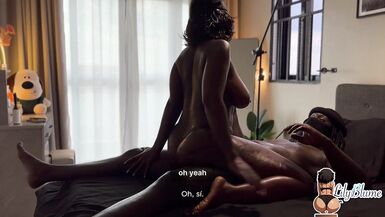 Lily Blume takes a hard pounding in doggystyle and gets a massive load of jizz on her big black booty