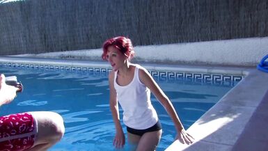 Terry Kemaco's stepmom Justine gets her tight ass drilled in fishnets and lingerie