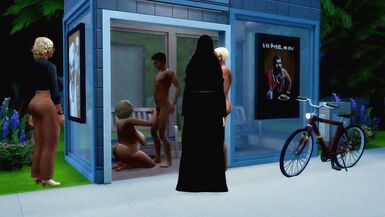 Naughty milf with a huge ass in a cartoon gets a massive black dick in her mouth - 7 image