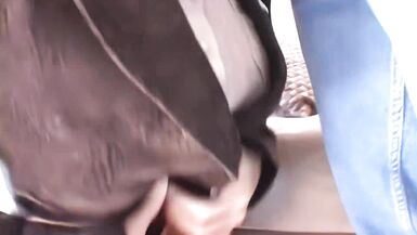 Ginger Leah, the dirty MILF, takes on John Strong's hard cock and swallows his cum