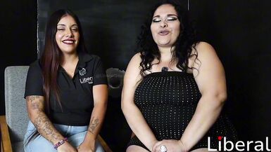 Watch first-time interview with busty Latina MILF Sharon Reyna De Las Mamades & Maria Lumen