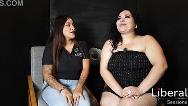 Watch first-time interview with busty Latina MILF Sharon Reyna De Las Mamades & Maria Lumen