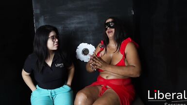 Interview with a busty MILF Marina and Mario, two amateur gloryhole interviewees